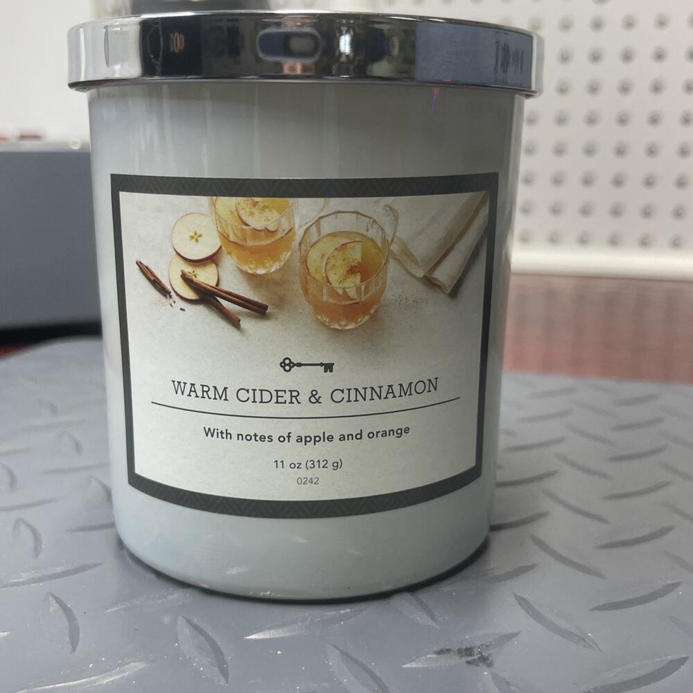 NEW Threshold Warm Cider & Cinnamon Single Wick Scented Candle 11oz